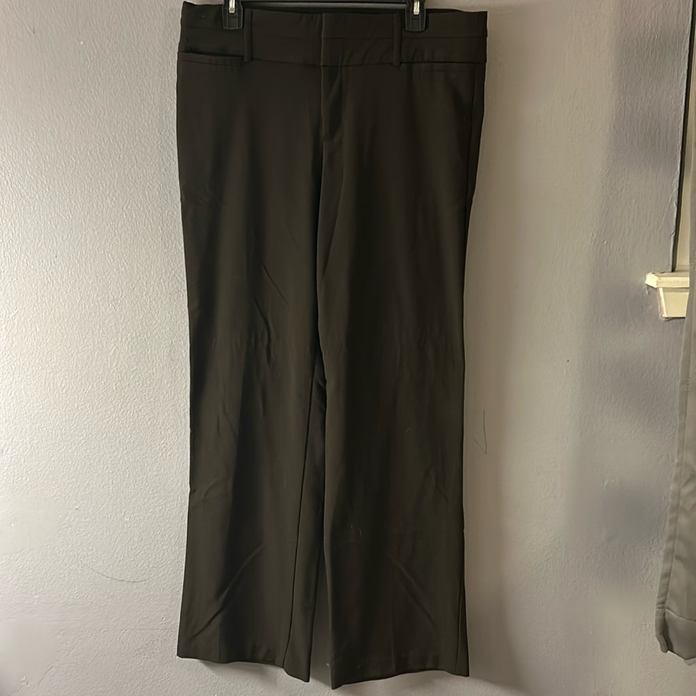 AB Studio Work Pants, Size 12, Dark Brown